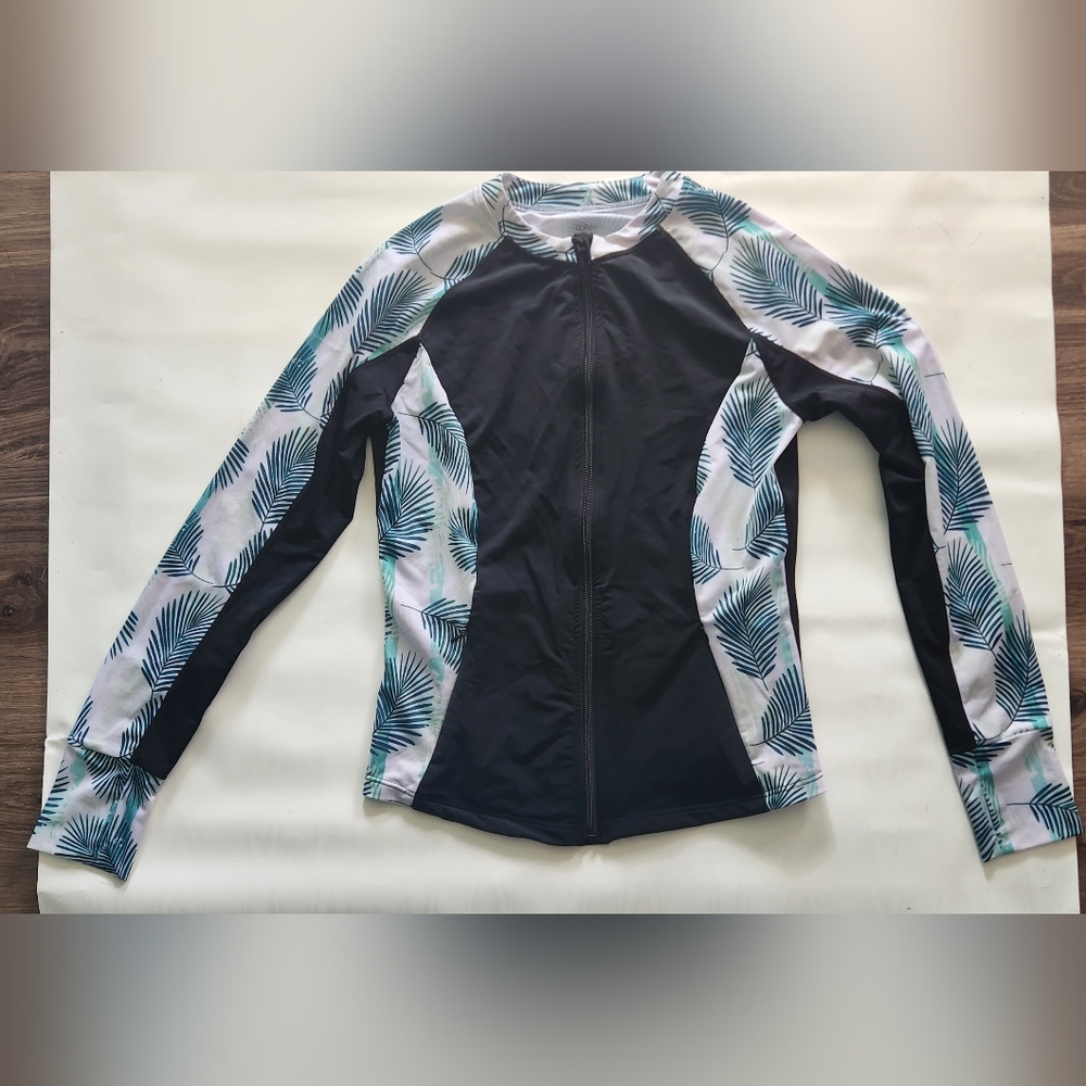 NWOT LOMON Women's Rash Guard Athletic Shirt Quick Dry Zipper SIZE M